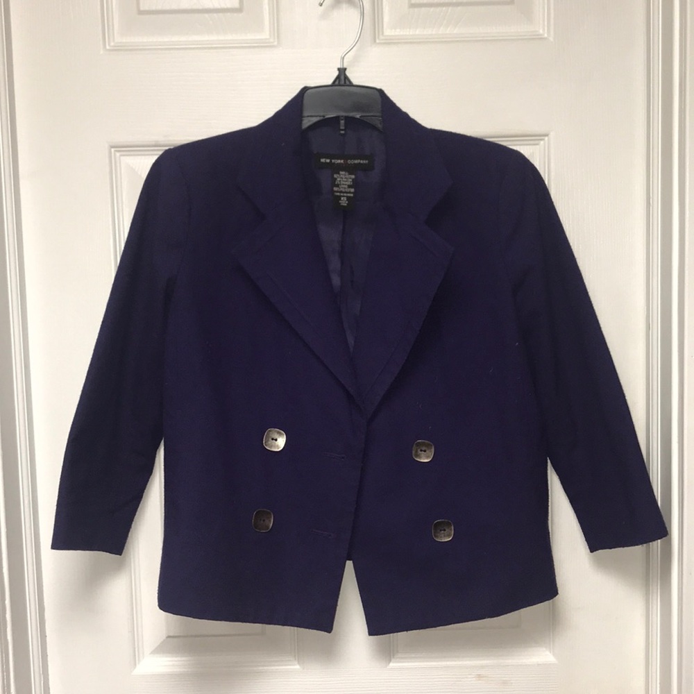 Deep Purple Quarter Sleeve Blazer